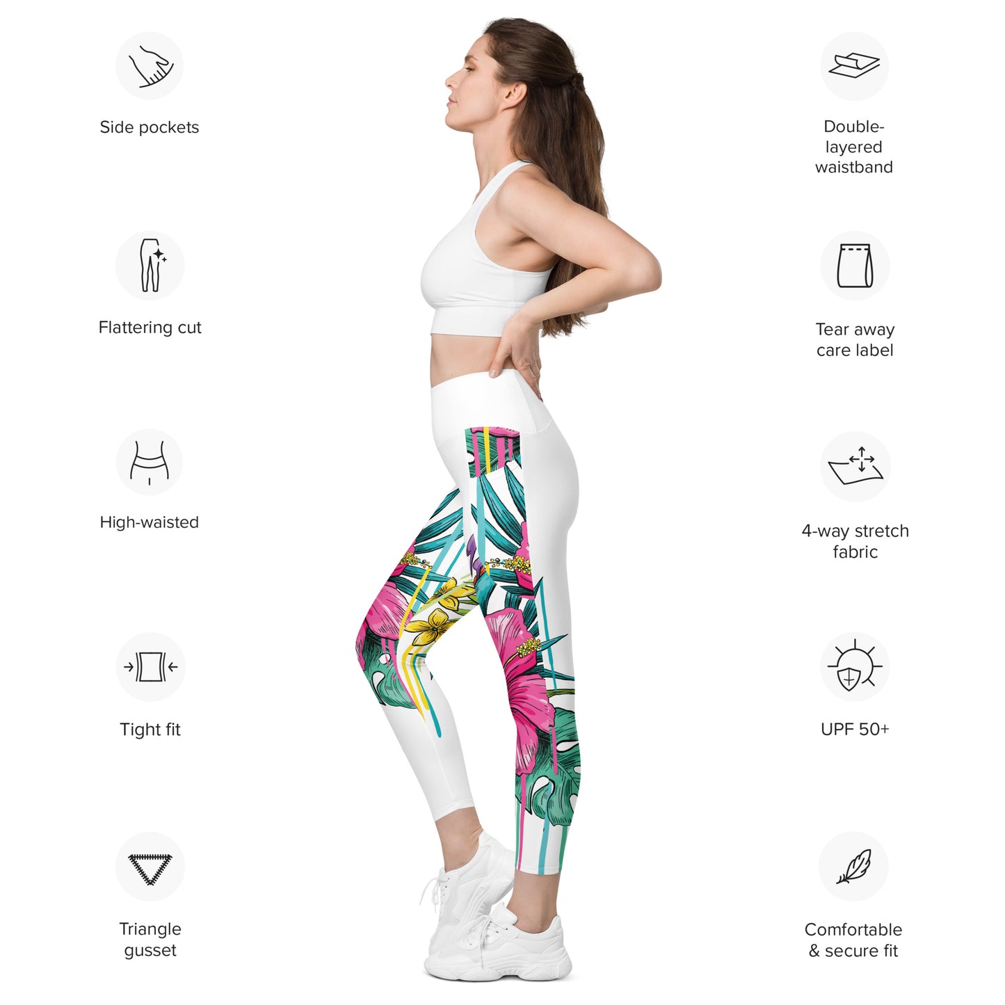 Flowers Cry Leggings with pockets