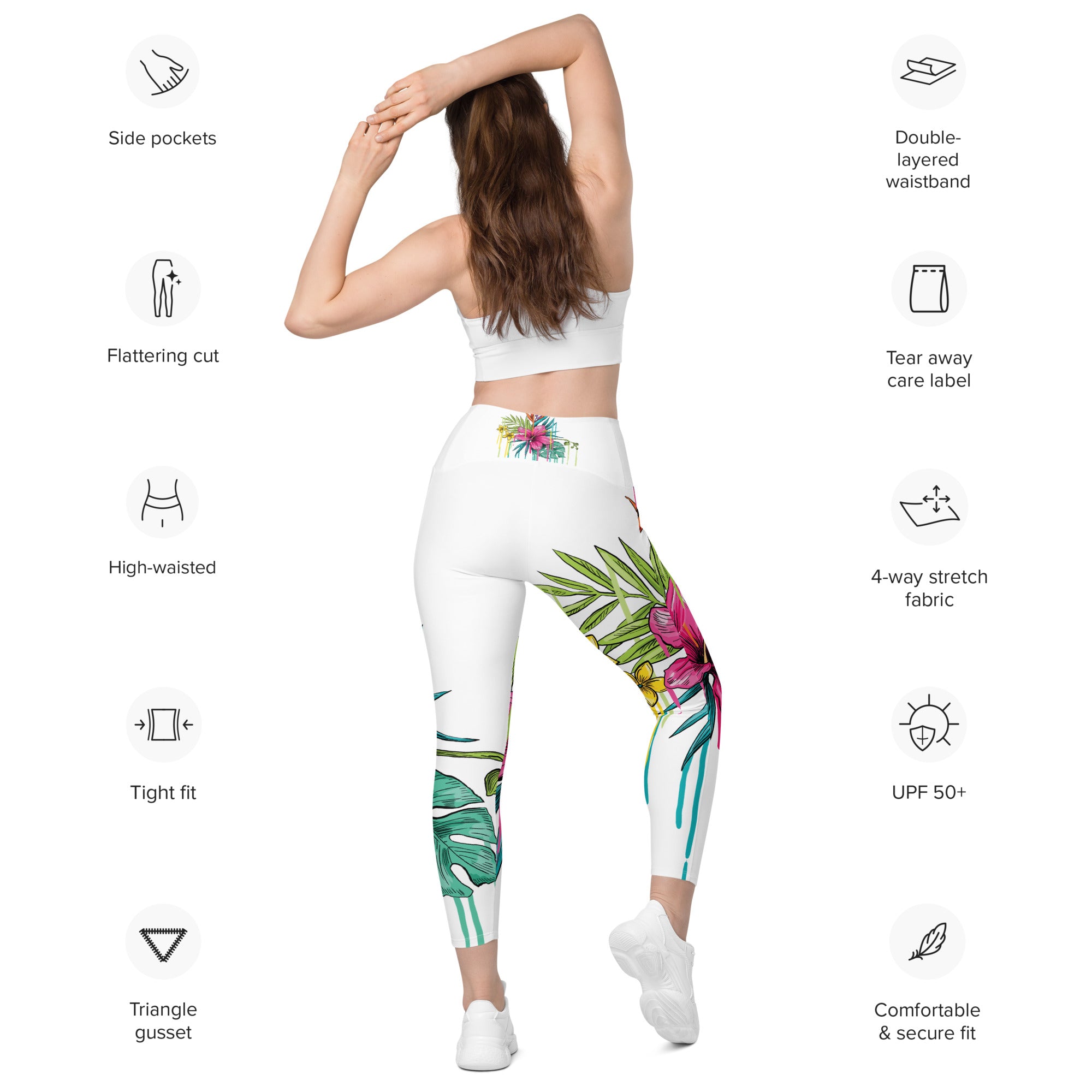 Flowers Cry Leggings with pockets